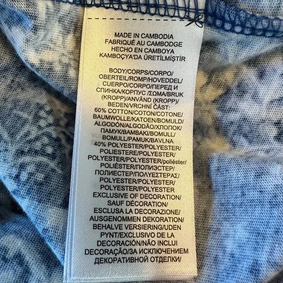 Lauren Ralph Lauren Women's Sleeveless Blue & White Floral Dress M - Picture 10 of 15